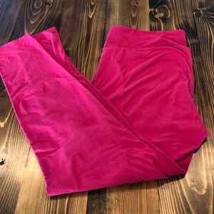 Lularoe leggings size TC solid dark pink